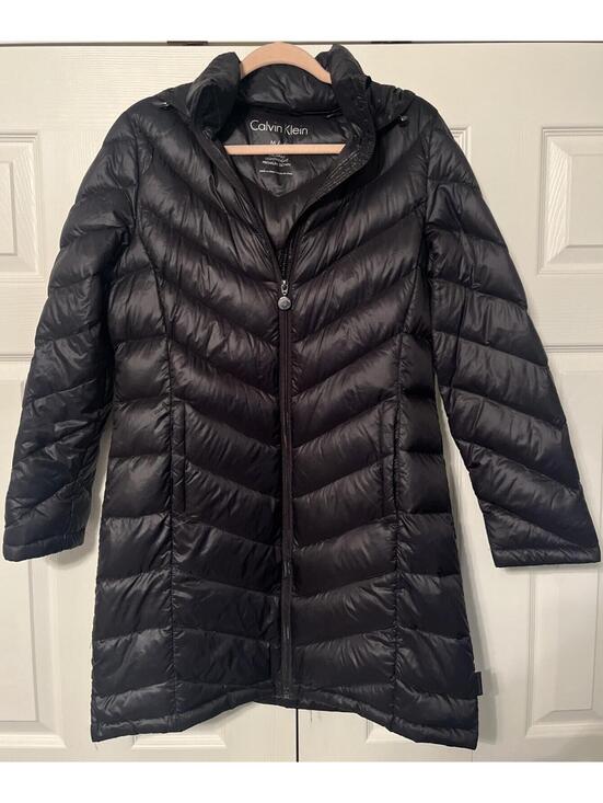Calvin Klein Jackets & Blazers - Calvin Klein Packable Pre-owned Down Lightweight Hooded Black Coat Size Medium!!